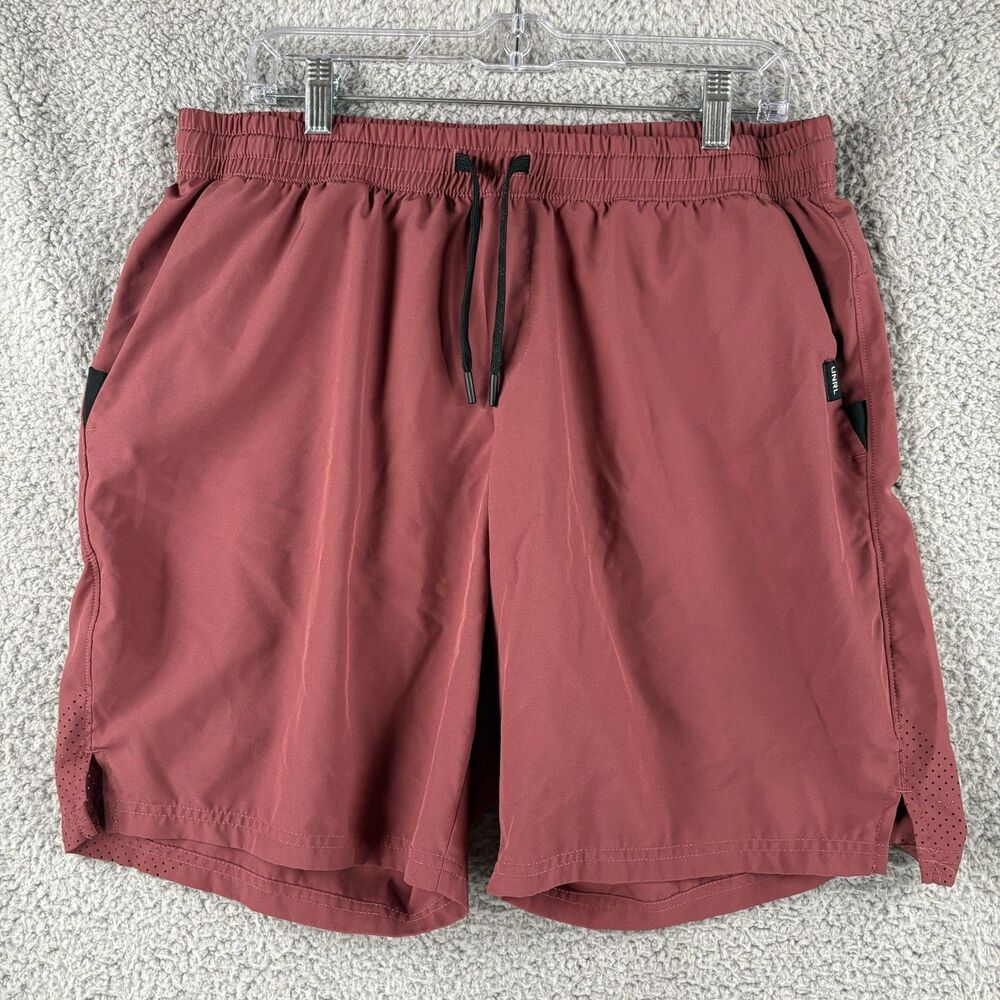 UNRL Shorts Mens XL Extra Large Red Stride Hybrid Training Performance Athletic